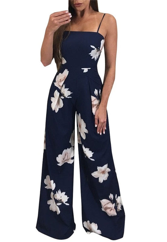 Macacão Floral Laço Pantalona