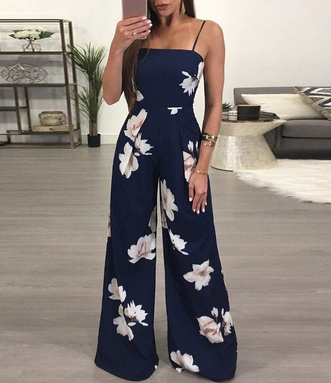 Macacão Floral Laço Pantalona