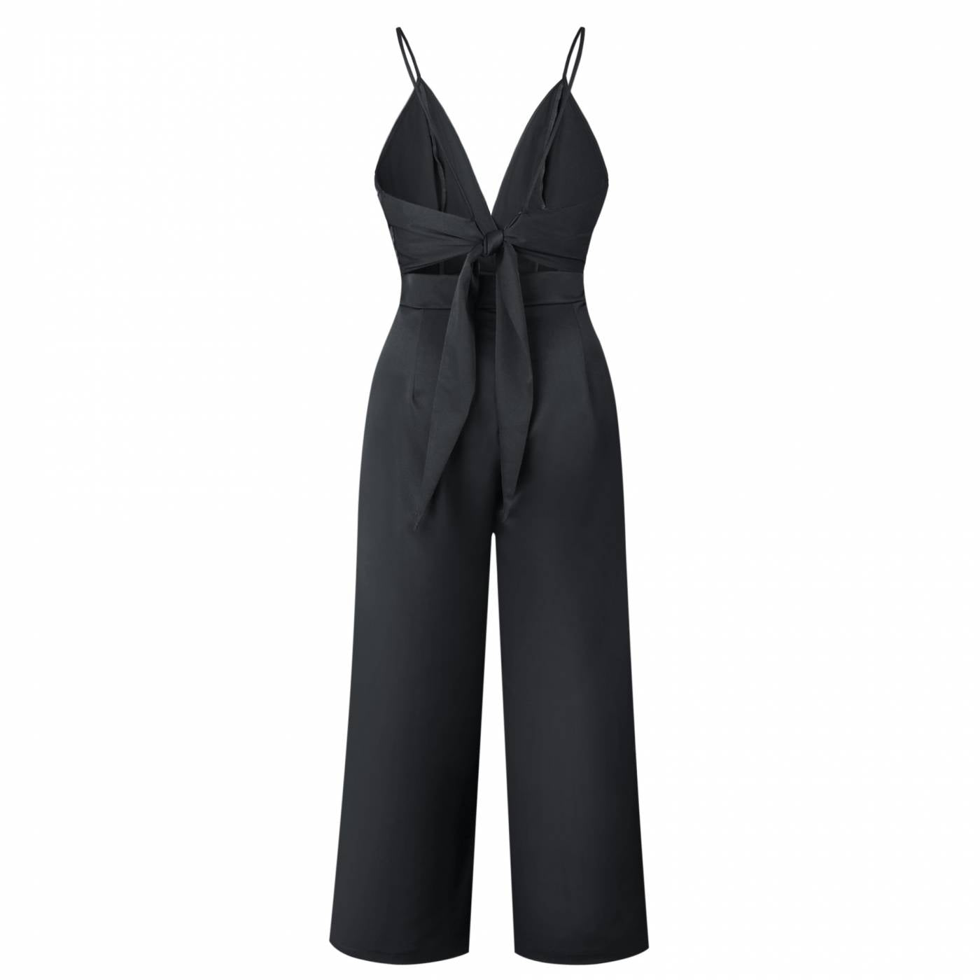 Macacão  Coral / Preto Laço nas Costas