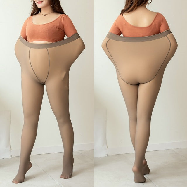 Meia-Calça Térmica Forrada com Lã Efeito Translucida