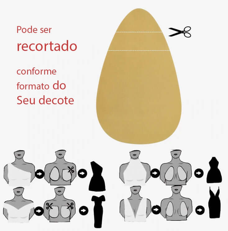Mini Sutiã Adesivo Decotes - Loja Style Me