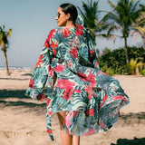 Saídas de Praia Longas Estampadas Kimonos - Loja Style Me