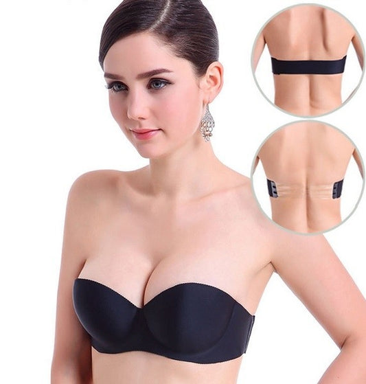 Sutiã Bustiê Costas Silicone Push Up