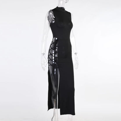 Vestido Longo Mega Fenda Quadril  A Mostra Trançado, P, M, G