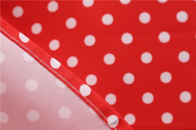 Vestido Retrô de Bolinha Manga Curta Plus Size, P, M, G, GG, 2G, Vermelho