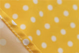 Vestido Retrô de Bolinha Manga Curta Plus Size, P, M, G, GG, 2G, Amarelo