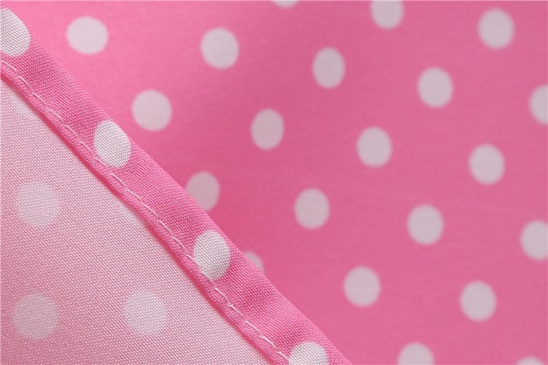 Vestido Retrô de Bolinha Manga Curta Plus Size, P, M, G, GG, 2G, Rosa