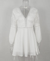 Vestido Branco com Renda Transparências - Loja Style Me