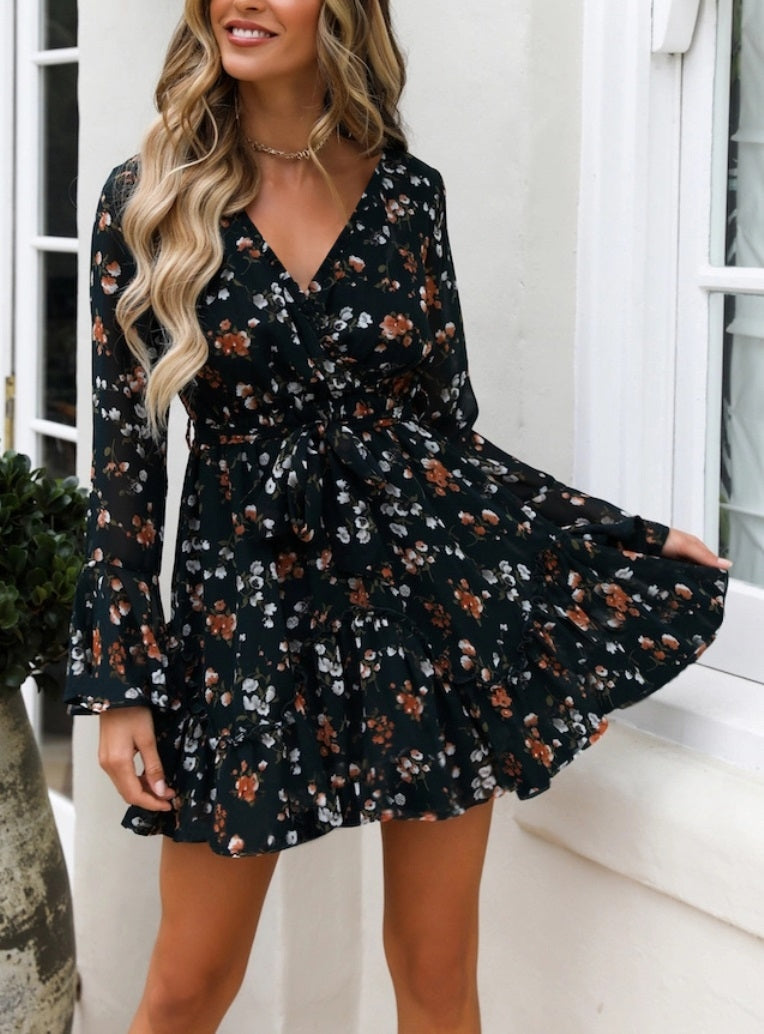 Vestidos floridos curtos cheap rodados