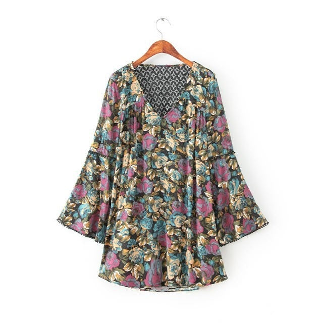 Vestido Túnica Floral Renda - Loja Style Me