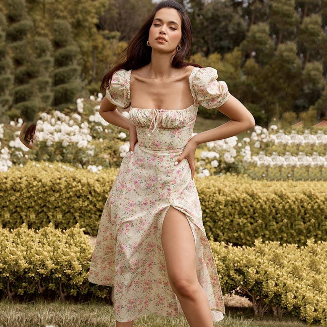 Vestido best sale floral romantico