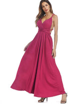 Vestido de Festa Longo Alças de Amarrar rosa pink