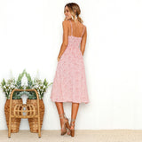 Vestido Modern Pin Up Midi Alça Fina