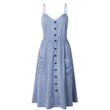 Vestido Modern Pin Up Midi Alça Fina
