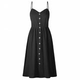 Vestido Modern Pin Up Midi Alça Fina