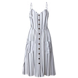 Vestido Modern Pin Up Midi Alça Fina