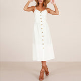 Vestido Modern Pin Up Midi Alça Fina