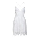 Vestido de Renda Curto Costas c/ Amarrações