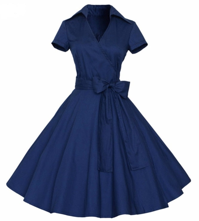 Vestido Retrô Midi Rodado