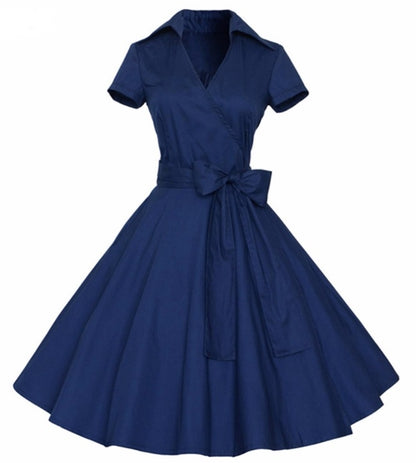 Vestido Retrô Midi Rodado