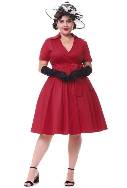 Vestido Retrô Midi Rodado