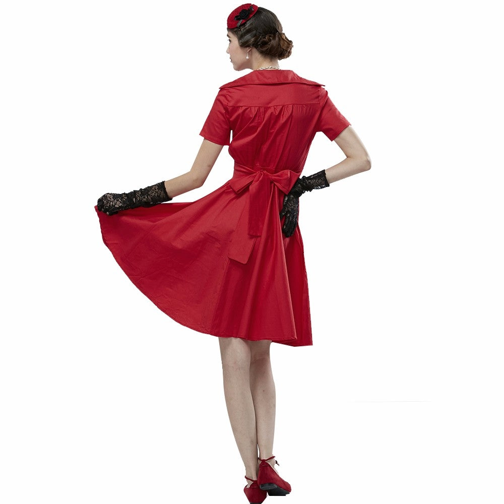 Vestido Retrô Midi Rodado