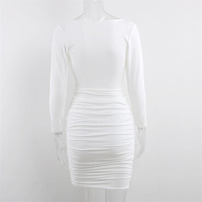Vestido Tubinho Business Drapeado de Manga - Loja Style Me