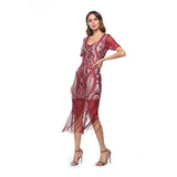 Vestido Tubinho de Festa de Renda Franja