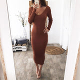 Vestido Tricot Tubinho Midi Ombro a Ombro - Loja Style Me