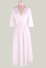 Vestido Midi Vintage Manga 3/4