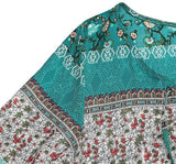 Vestido Western Estampado Decote Trançado