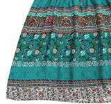 Vestido Western Estampado Decote Trançado