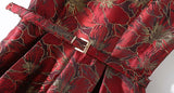Vestido de Festa Retrô Regata Jacquard Plus Size