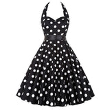 Vestidos Pinup Midi Estampa Bolinhas Frente Única