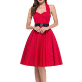 Vestidos Pinup Midi Estampa Bolinhas Frente Única