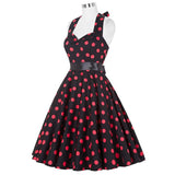 Vestidos Pinup Midi Estampa Bolinhas Frente Única