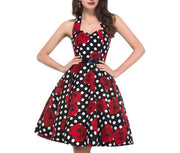 Vestidos Pinup Midi Estampa Bolinhas Frente Única