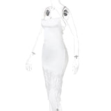 Vestido Slip Dress Cetim c/ Renda Alcinha